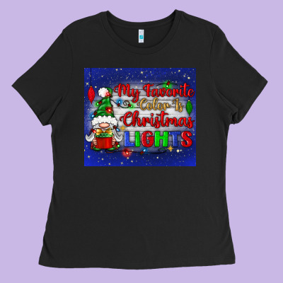 My Favorite Color Is Christmas Lights Ladies Tee Designed By Bundleandbundleshop