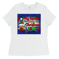 White my favorite color is Christmas lights Ladies Tee - BundleAndBundleShop