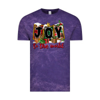 Cloud Purple Joy To The World Vintage Tee - FaDigitalArtStudio