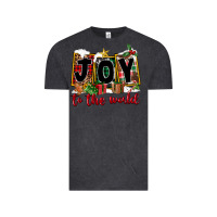 Vintage Black Joy To The World Vintage Tee - FaDigitalArtStudio