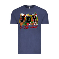 Vintage Denim Joy To The World Vintage Tee - FaDigitalArtStudio