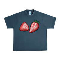 Midnight Navy strawberries Urban Heavy Tee - BundleAndBundleShop