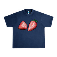 Navy strawberries Urban Heavy Tee - BundleAndBundleShop