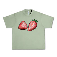 Oil Green strawberries Urban Heavy Tee - BundleAndBundleShop