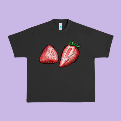 Strawberries Urban Heavy Tee Designed By Bundleandbundleshop