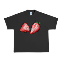 Pigment Black strawberries Urban Heavy Tee - BundleAndBundleShop