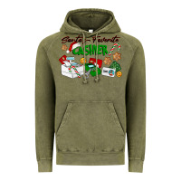 Vintage Olive Santa's Favorite Cashier Vintage Hoodie - LillyAllenDesigns