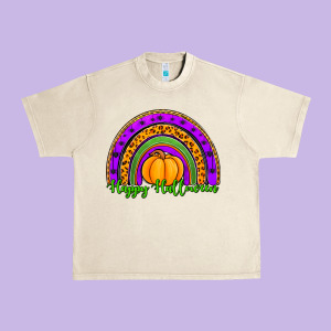 Happy Halloween Rainbow Urban Heavy Tee Designed By Jasminsmagicworld