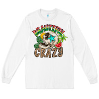 White Beautiful Crazy Summer Long Sleeve Tee - CowhideDigitalArt