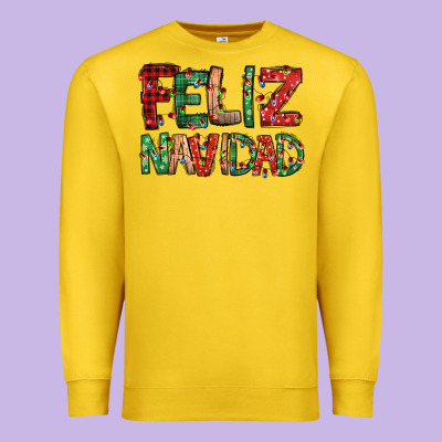 Feliz Navidad Spanish Christmas Premium Sweatshirt Designed By Jasminsmagicworld