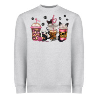 Heather Grey cat mom coffee Heavyweight Sweatshirt - Jasminsmagicworld