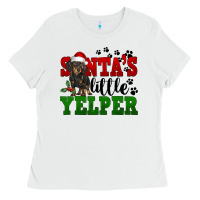 Santa's Little Yelper Ladies Tee | Teevron