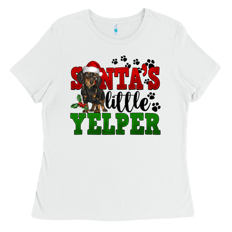 Santa's Little Yelper Ladies Tee by FaDigitalArtStudio | Teevron