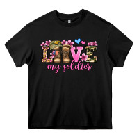 Black love my soldier olivia Heavy Core Tee - OliviaCreatesArt