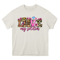 Cream love my soldier olivia Heavy Core Tee - OliviaCreatesArt