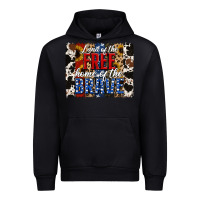 Land Of The Free  Th Of July Brushstroke Urban Hoodie | Teevron