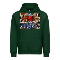 Forest Green land of the free  th of july brushstroke Urban Hoodie - Jasminsmagicworld
