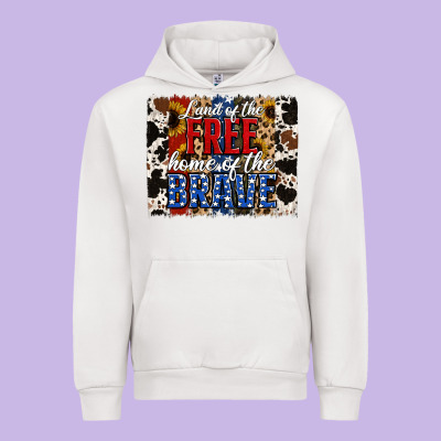 Land Of The Free  Th Of July Brushstroke Urban Hoodie Designed By Jasminsmagicworld