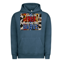 Pigment Midnight Navy land of the free  th of july brushstroke Urban Hoodie - Jasminsmagicworld