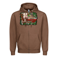 Chestnut all i want for christmas is a cow cowhide Zipper Hoodie - RanaPortraitStore