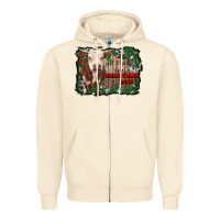 Sandshell all i want for christmas is a cow cowhide Zipper Hoodie - RanaPortraitStore
