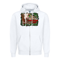 White all i want for christmas is a cow cowhide Zipper Hoodie - RanaPortraitStore