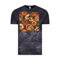 Cloud Black western skull aztec seamless pattern Vintage Tee - BundleAndBundleShop