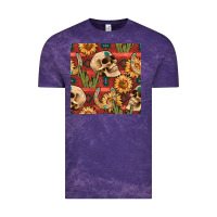 Cloud Purple western skull aztec seamless pattern Vintage Tee - BundleAndBundleShop