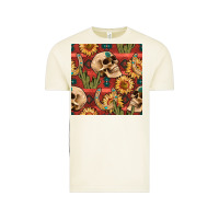 Vintage Arctic western skull aztec seamless pattern Vintage Tee - BundleAndBundleShop