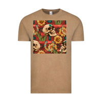 Western Skull Aztec Seamless Pattern Vintage Tee | Teevron