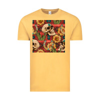 Vintage Mustard western skull aztec seamless pattern Vintage Tee - BundleAndBundleShop