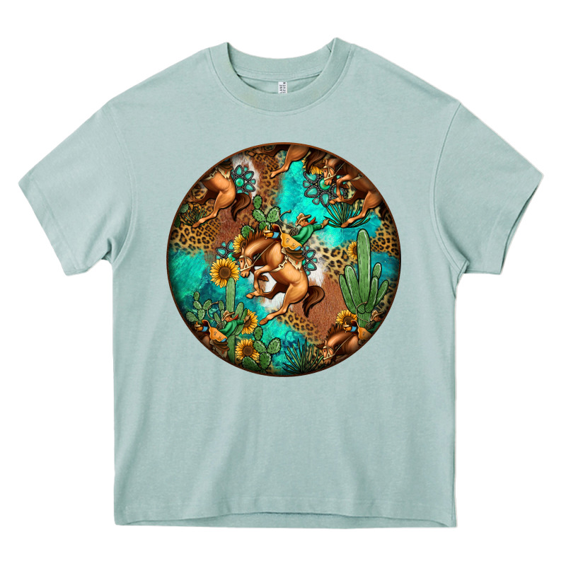 Western Pattern Circle Heavy Core Tee by Jasminsmagicworld | Teevron