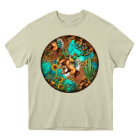 Mossy western pattern circle Heavy Core Tee - Jasminsmagicworld