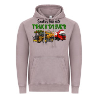 Vintage Zinc Santa's Favorite Truck Driver Vintage Hoodie - LillyAllenDesigns