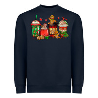 Navy christmas cookies coffee Heavyweight Sweatshirt - Jasminsmagicworld