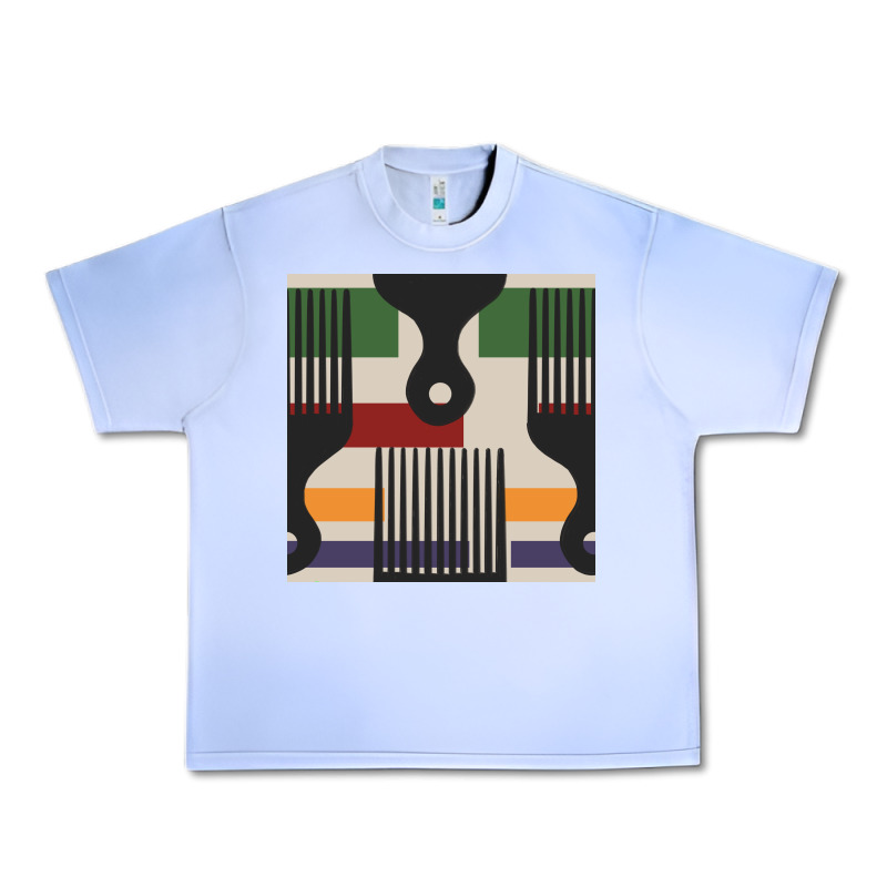 Afro Comb Seamless Pattern Urban Heavy Tee by BundleAndBundleShop | Teevron