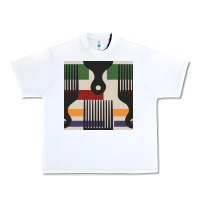 White afro comb seamless pattern Urban Heavy Tee - BundleAndBundleShop