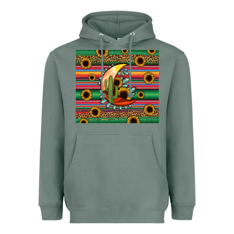 Western Desert Moon Heavyweight Hoodie by Jasminsmagicworld | Teevron