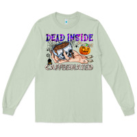 Matcha Dead Inside Caffeinated Long Sleeve Tee - CowhideDigitalArt