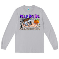 Moon Dust Dead Inside Caffeinated Long Sleeve Tee - CowhideDigitalArt
