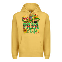 Antique Gold papa cito with sunflowers and sombrero Premium Hoodie - Artiststas