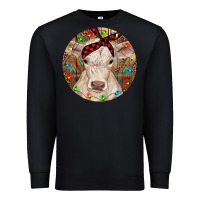 Black Christmas Charolais Calf Baby Cow Premium Sweatshirt - RanaPortraitStore