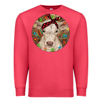 Cardinal Christmas Charolais Calf Baby Cow Premium Sweatshirt - RanaPortraitStore