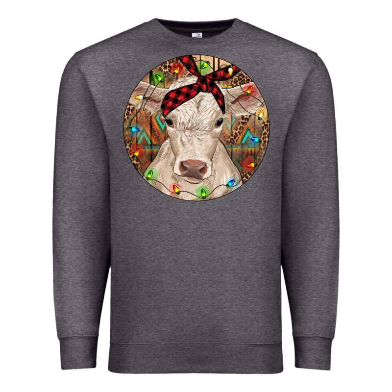 Christmas Charolais Calf Baby Cow Premium Sweatshirt by RanaPortraitStore | Teevron