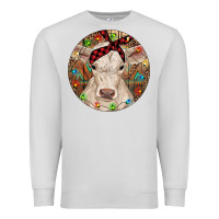 Dove Grey Christmas Charolais Calf Baby Cow Premium Sweatshirt - RanaPortraitStore