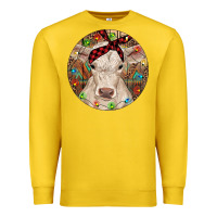 Lemon Christmas Charolais Calf Baby Cow Premium Sweatshirt - RanaPortraitStore