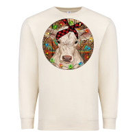 Sandshell Christmas Charolais Calf Baby Cow Premium Sweatshirt - RanaPortraitStore