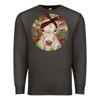 Smoke Christmas Charolais Calf Baby Cow Premium Sweatshirt - RanaPortraitStore