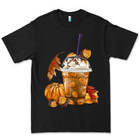 Black Pumpkin Spice Coffee Premium Tee - FaDigitalArtStudio