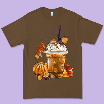 Pumpkin Spice Coffee Premium Tee Designed By Fadigitalartstudio